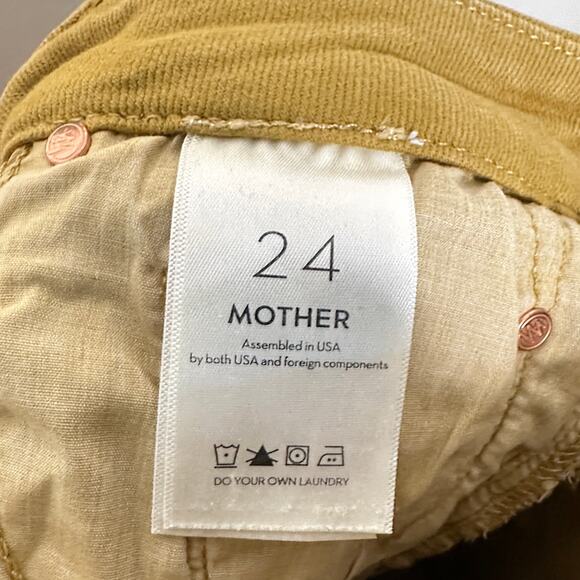 MOTHER High Waisted Roller Skimp Jeans Second Chance Yellow Sz 24 $228 {T53} - Picture 8 of 10